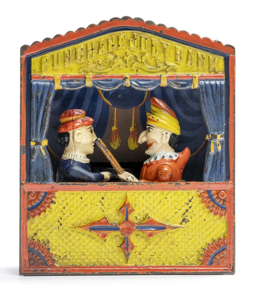 Punch & Judy - Large Letters Cast Iron Mechanical Bank (1 of 3)