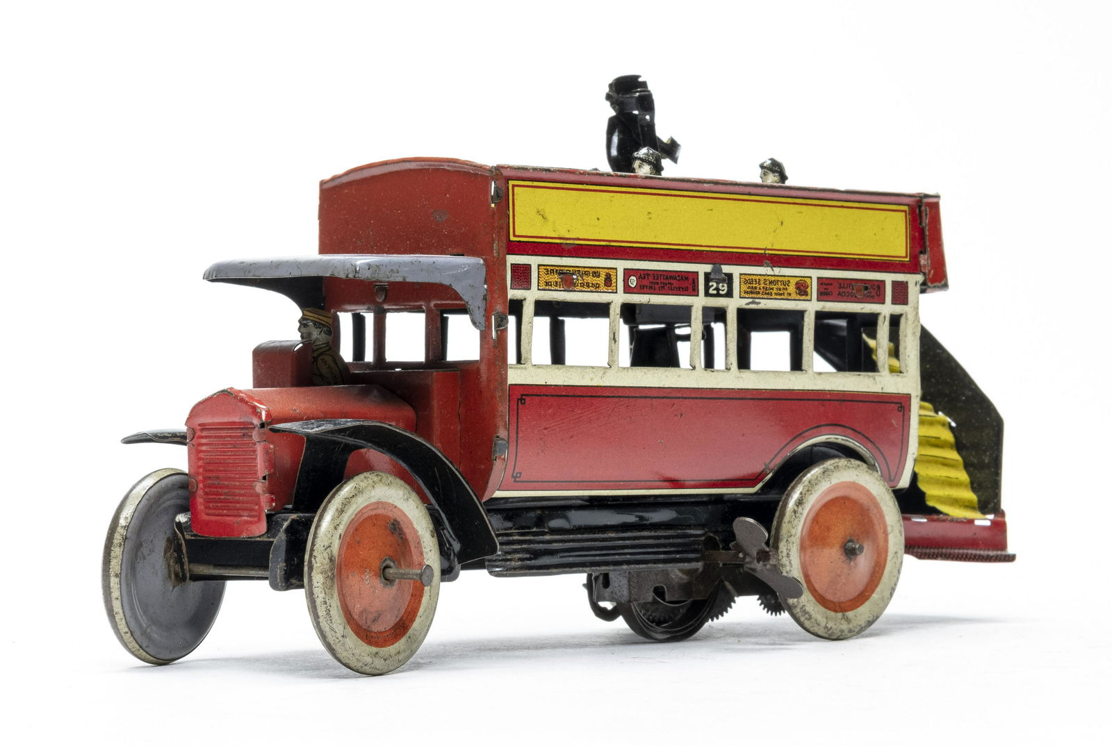 Double Decker Bus with Ticket Collector Wind Up (1 of 4)