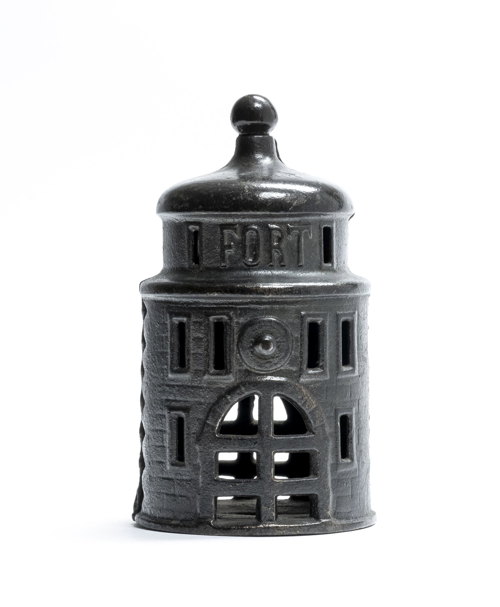 Fort Iron Bank: Kenton Hardware - 1910's A wonderful dark japanned version. Excellent Plus