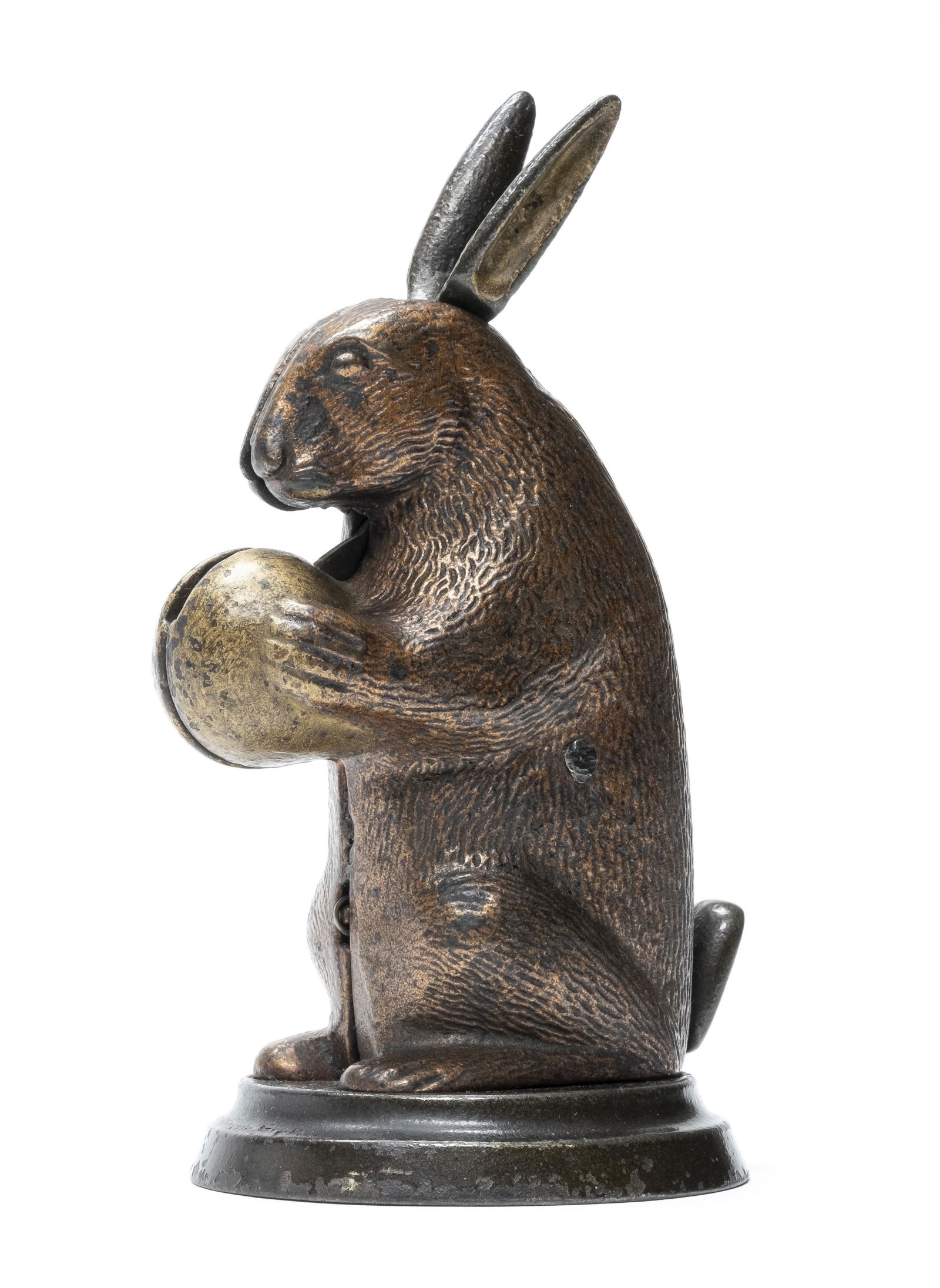 Small Standing Rabbit Iron Mechanical Bank (1 of 3)