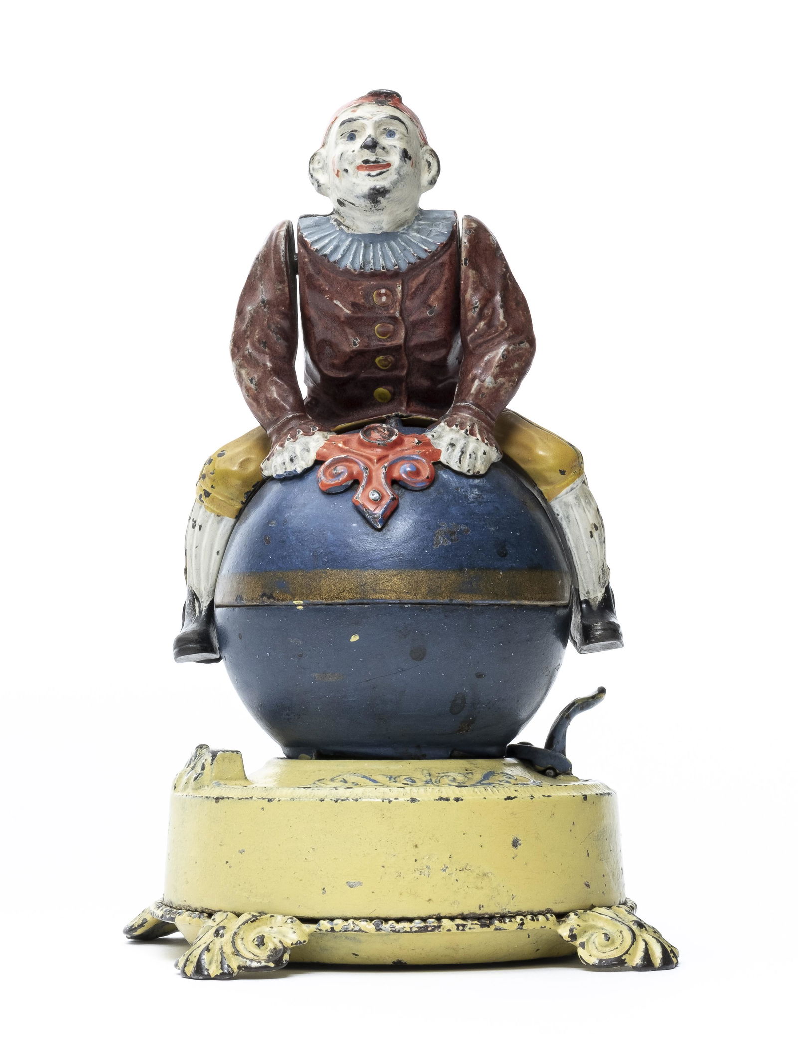 Clown on Globe Iron Mechanical Bank (1 of 5)