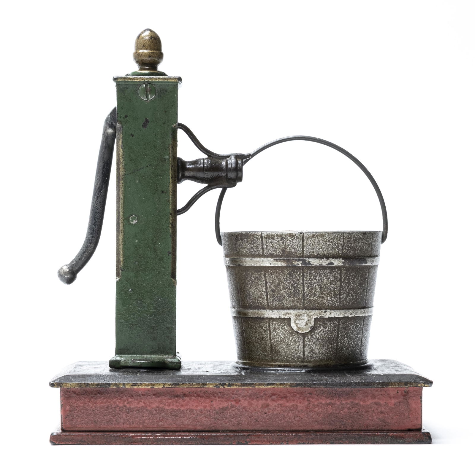 Pump & Bucket Cast Iron Mechanical Bank - Kyser & Rex (1 of 6)
