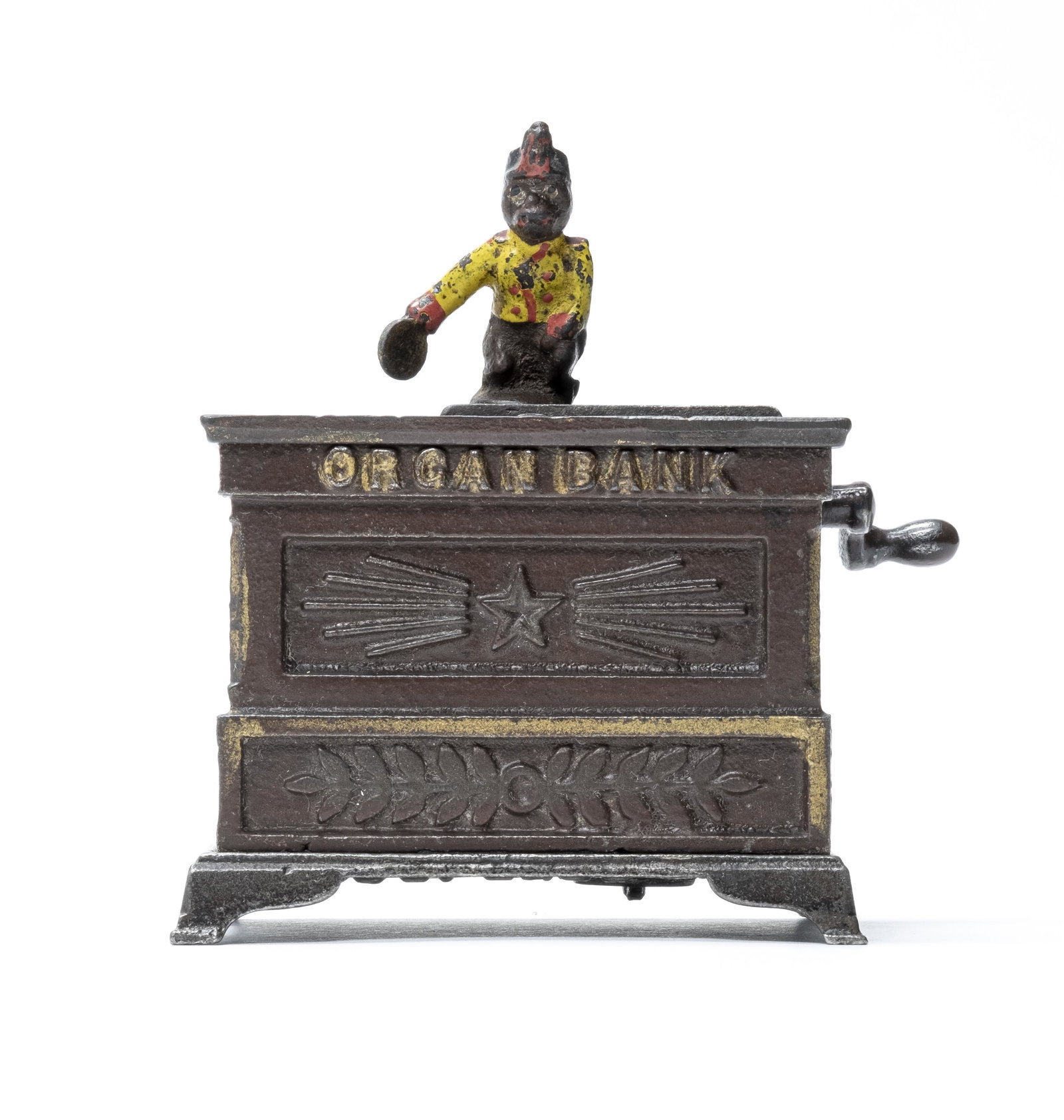 Miniature Organ Cast Iron Mechanical Bank: Kyser & Rex Philadelphia, PA - 1882. Excellent Condition (Clapper not working)