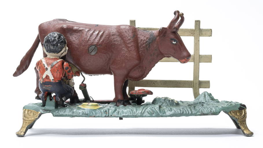 Milking Cow Cast Iron Mechanical Bank