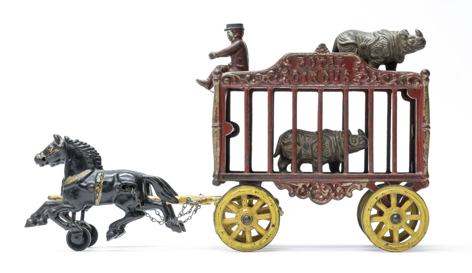 Royal Circus Rhino Cage - Hubley Iron Toy (1 of 2)