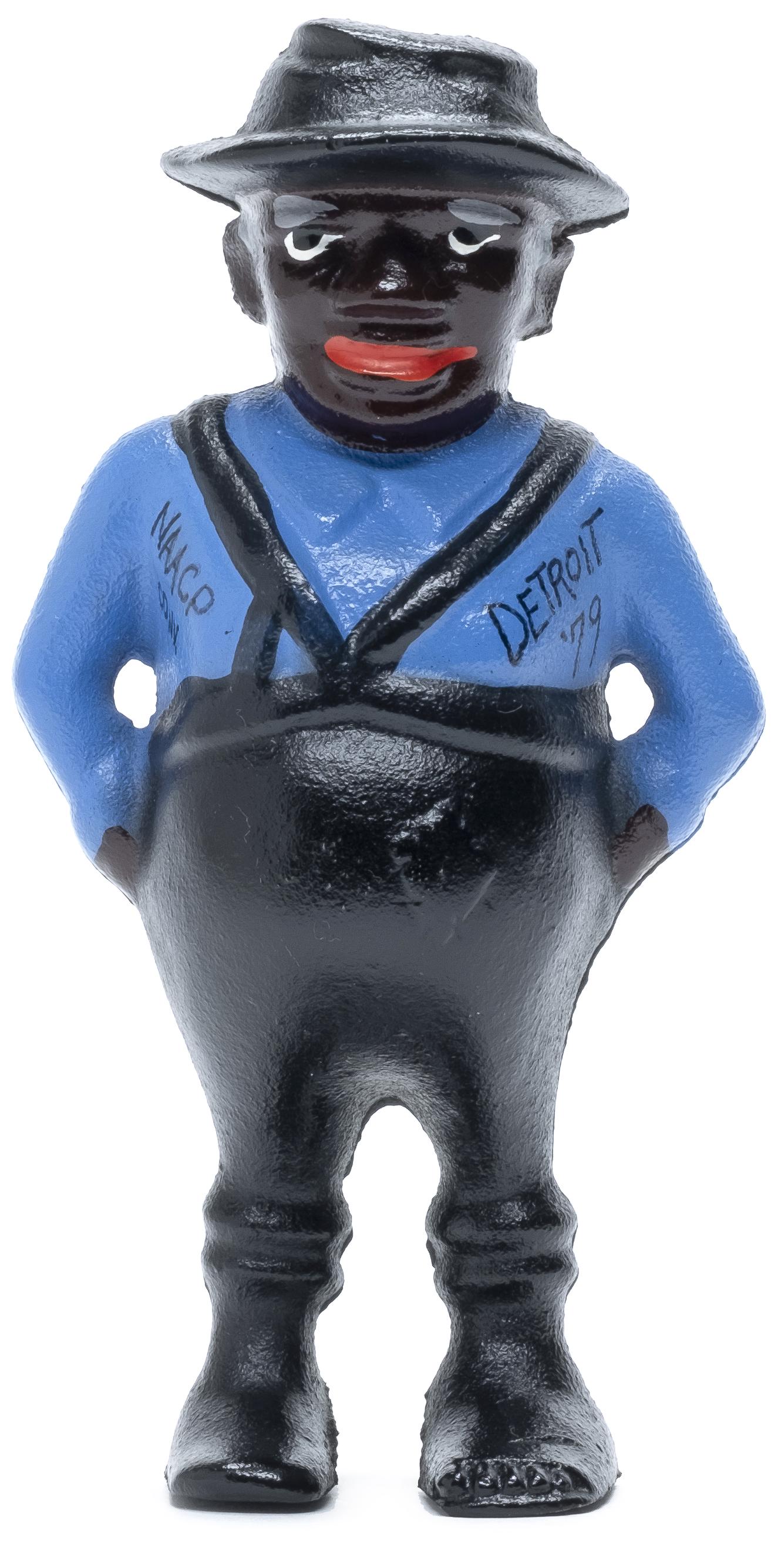 Modern Share Cropper Iron Bank with Box: Distributed at 1979 NAACP Convention Made by John Wright Foundry Pennsylvania Late 1970's MINT with Original Box