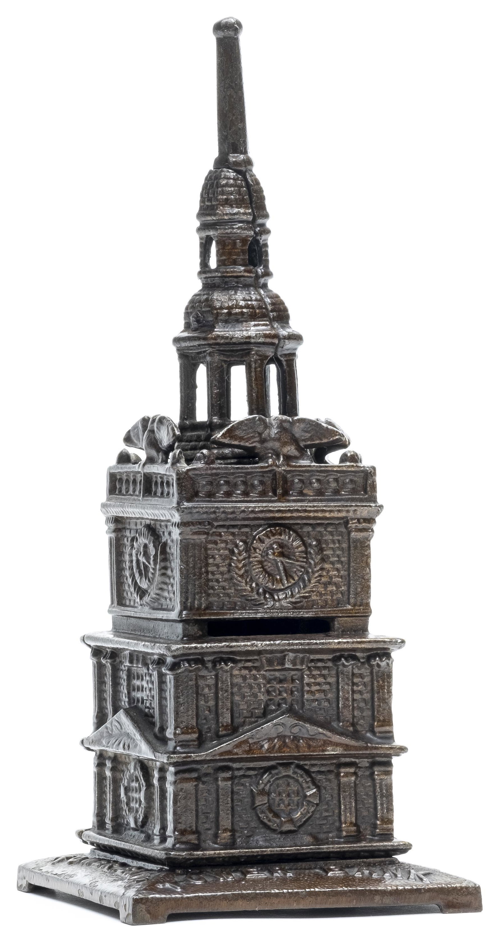 The Tower Iron Bank: By John Harper Ltd. England - 1910 - 9 1/4" Pristine Condition