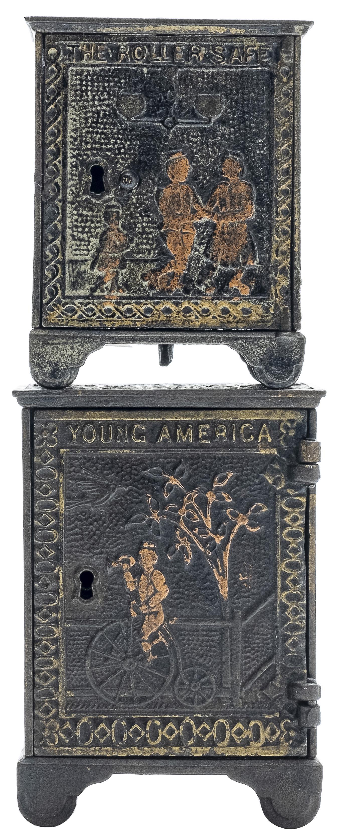 Roller Safe / Young America: Kyser & Rex Philadelphia, PA - 1890 - 3.62"/4.5" T Fine