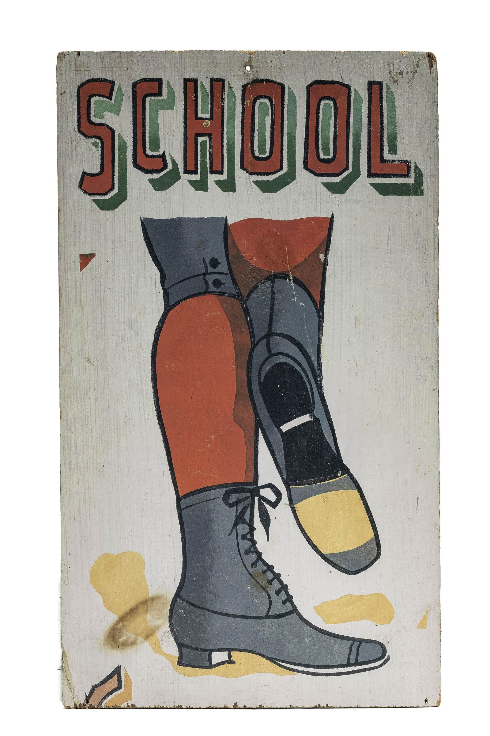 Wood School Shoes Trade Sign (1 of 1)