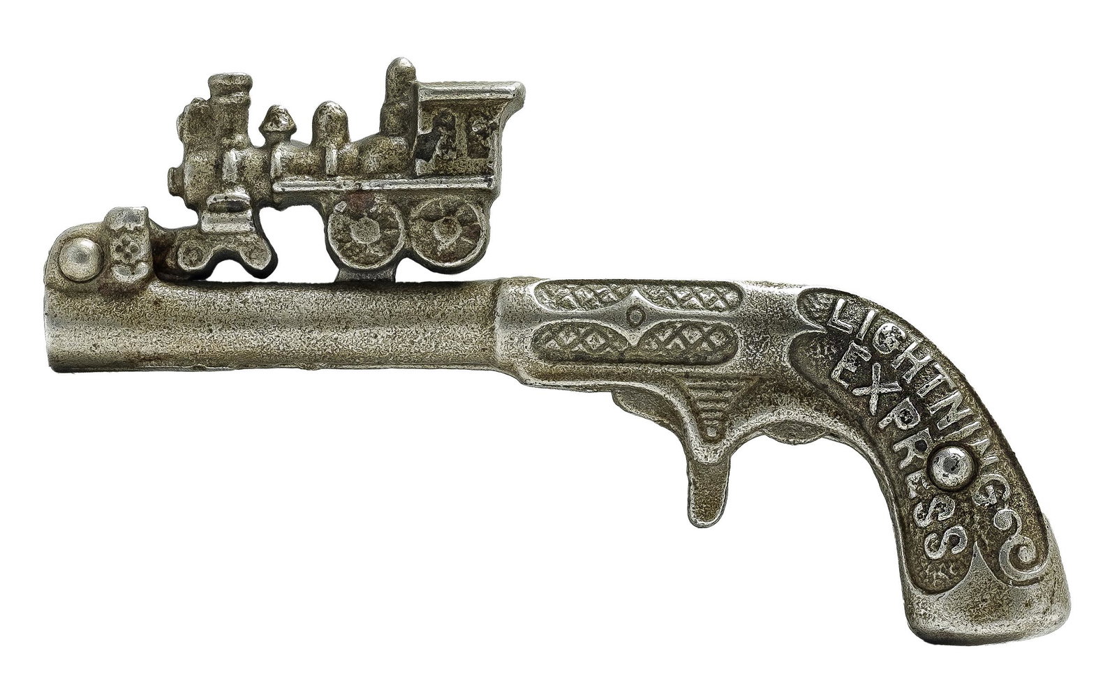 "Lightning Express" Locomotive Cap Gun: Made by the J. & E. Stevens Company of Connecticut - 1900's - 5" Long.
