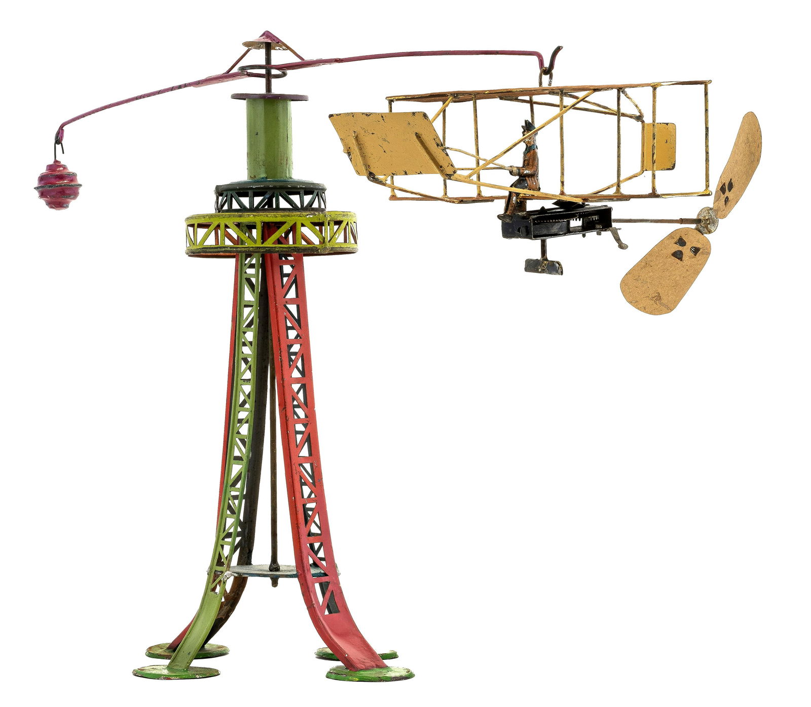 Bi-Plane Circling Tower Windup Toy (1 of 3)