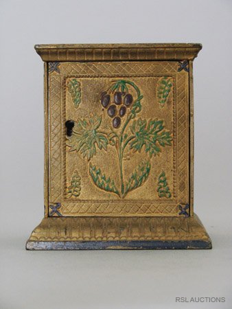 FLORAL SAFE: FLORAL SAFE Kyser & Rex – Circa 1890 Material: Cast Iron