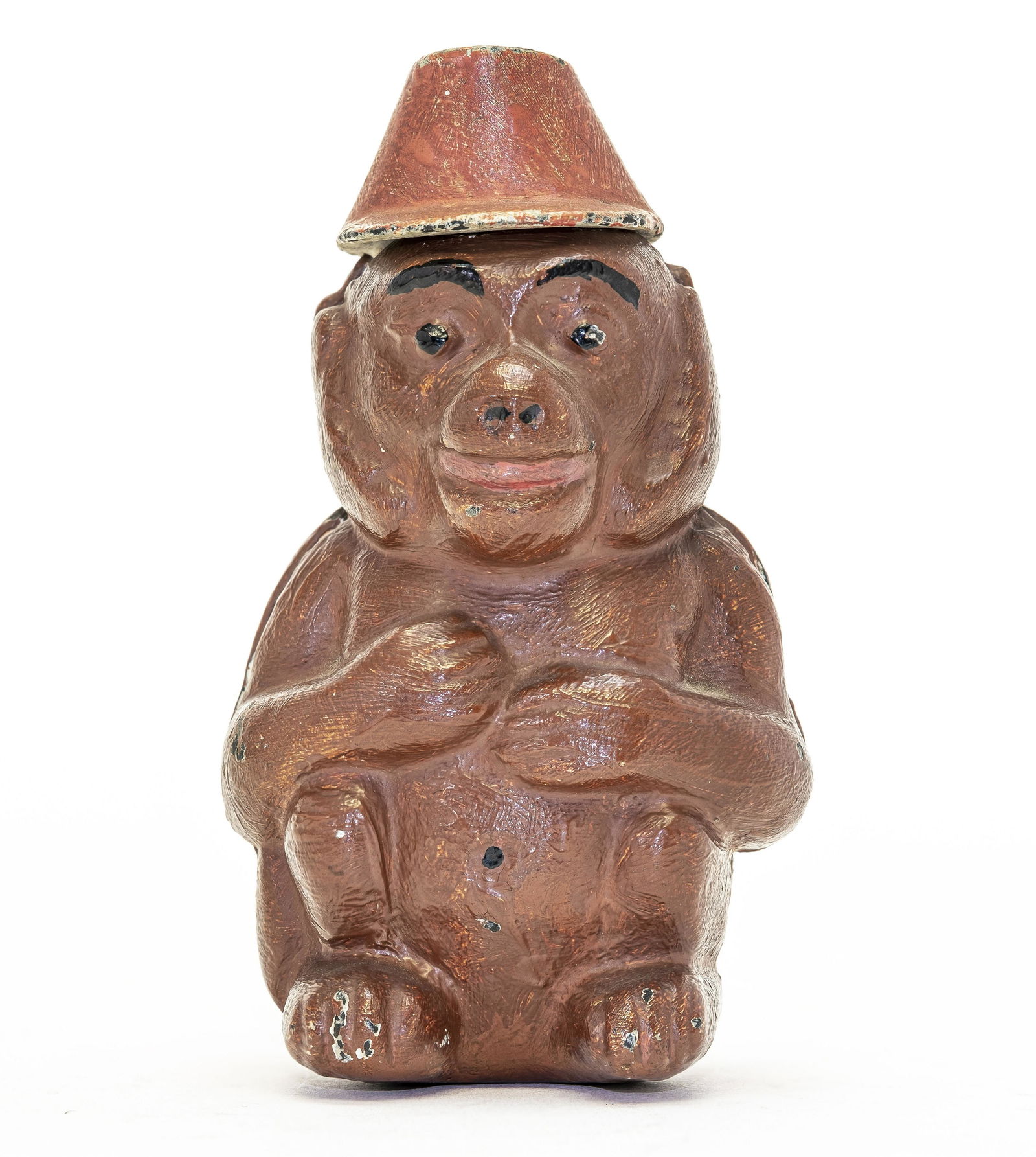 Seated Monkey with Civil War Era Hat Iron Bank (1 of 2)
