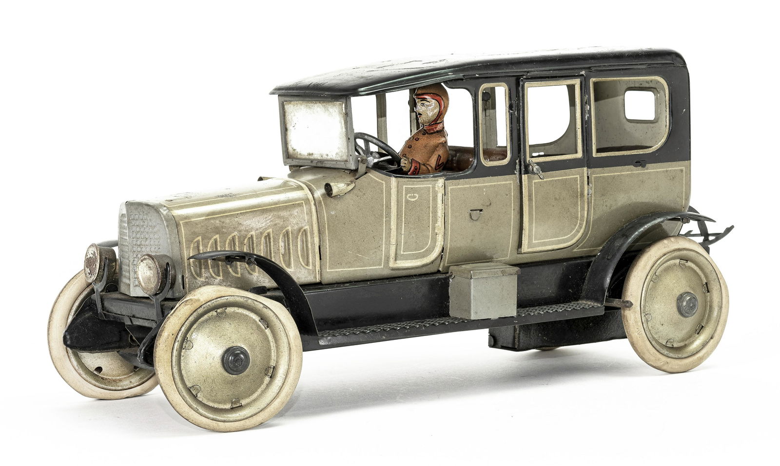 Open Saloon Car with Windscreen Tin Toy (1 of 6)