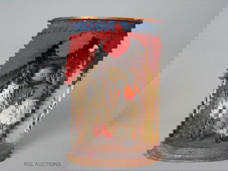 Double Dancers on Stage - Automatic Toy Works: Connecticut – Circa 1865; This is quite a rare early clockwork toy. Probably less than 10 known examples. It depicts a youthful black boy and girl dancing on a curtainedstage. A bell rings as they d