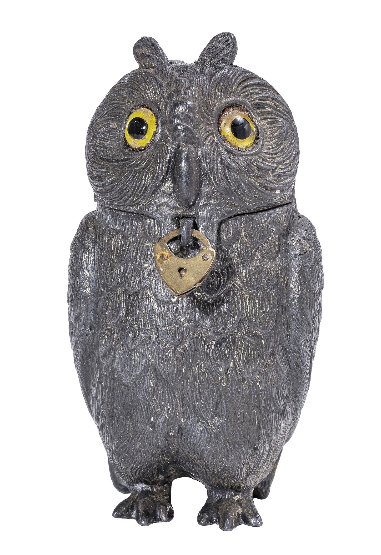 Small Gray Glass-Eyed Owl Bank (1 of 4)