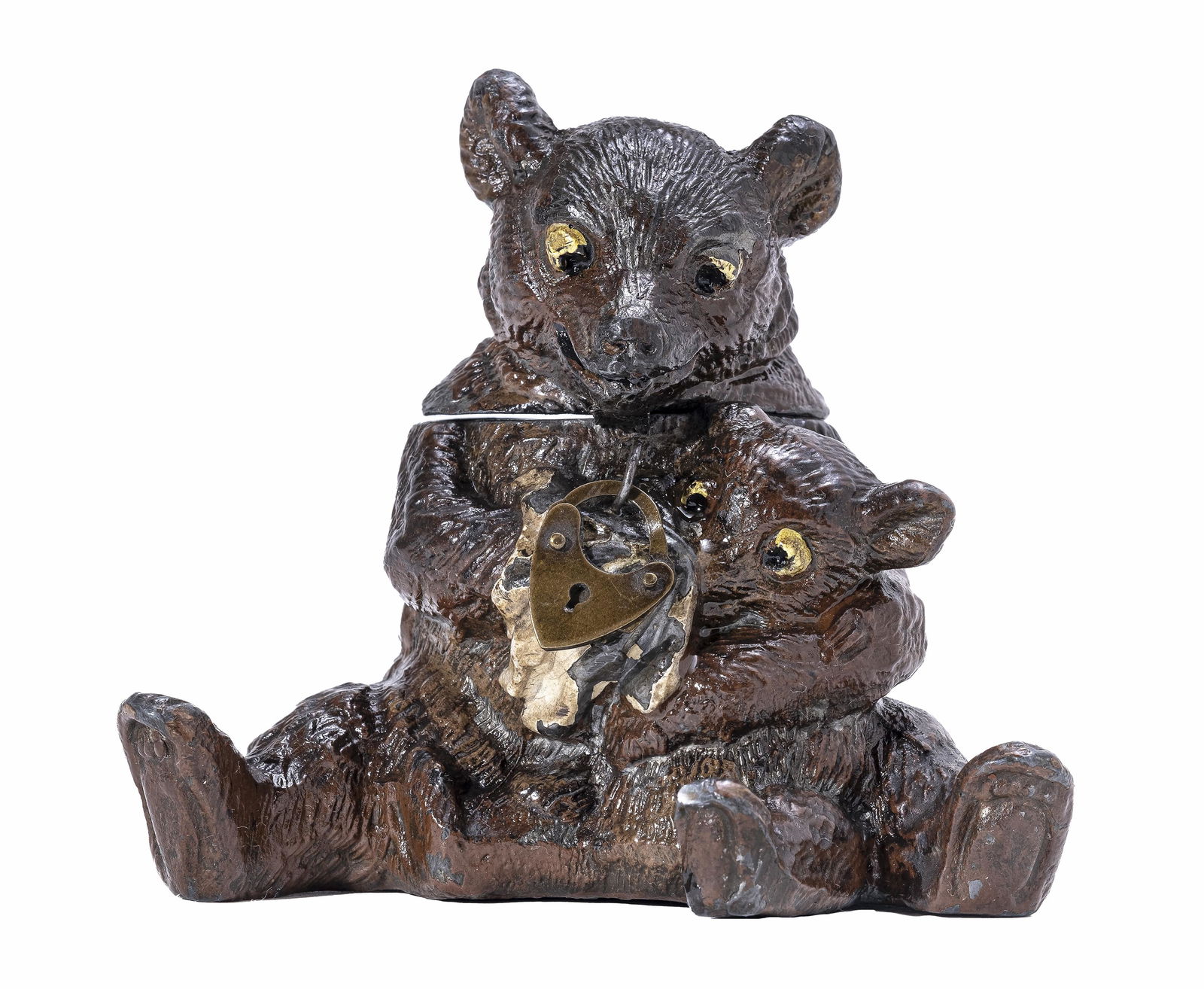 Mama Bear & Cub Spelter Bank (1 of 3)