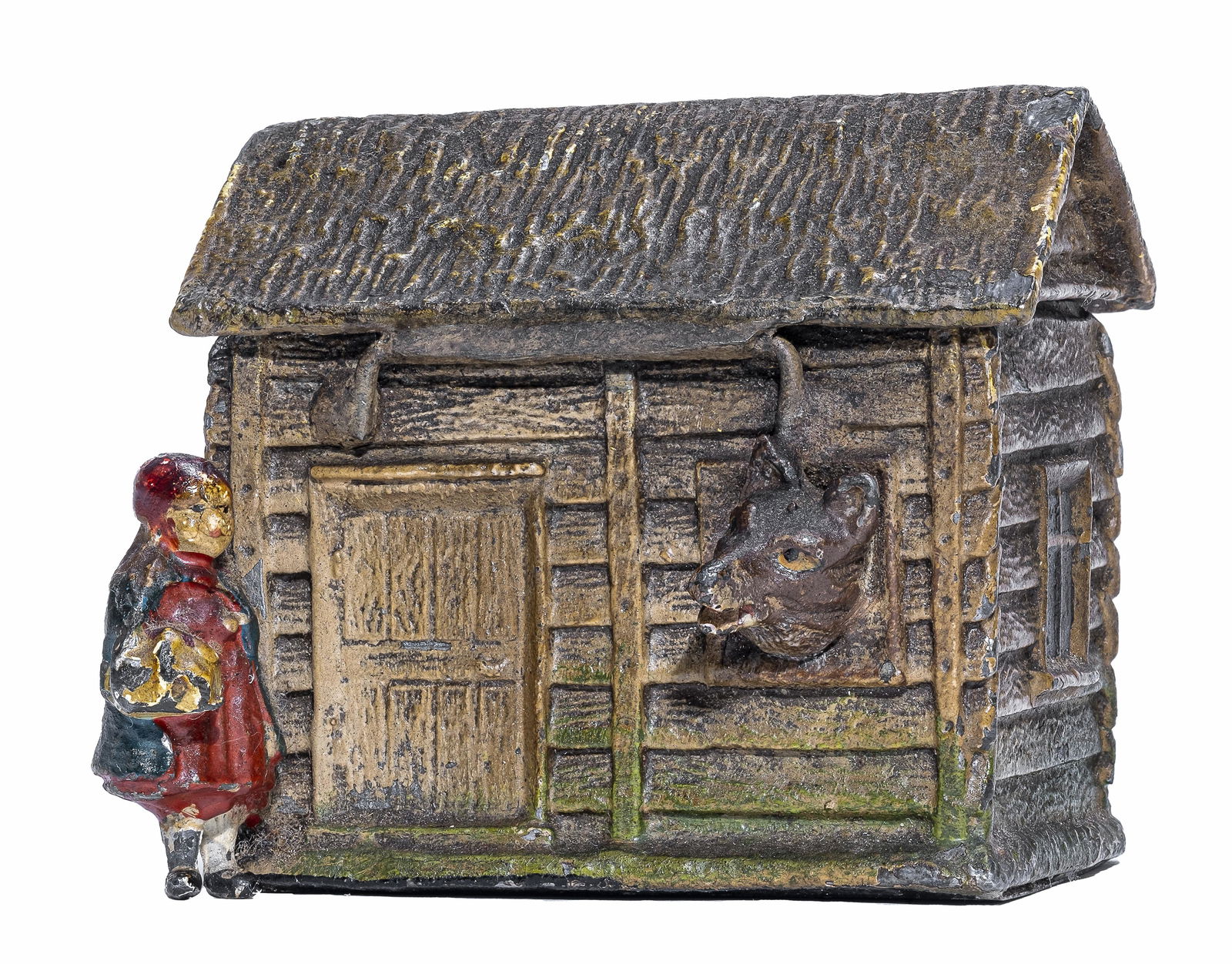 Little Red Riding Hood & Wolf Spelter Bank (1 of 5)