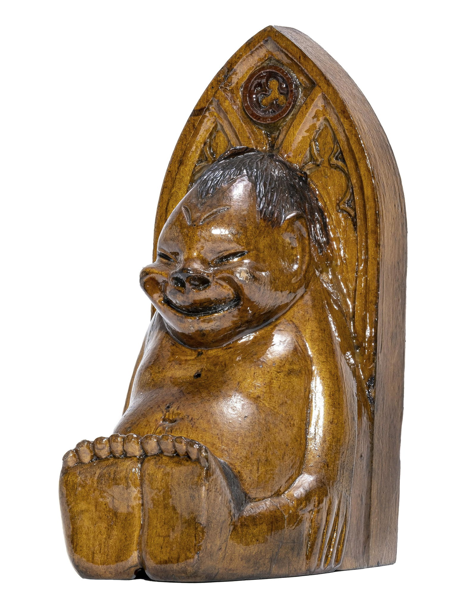 Billiken on Throne Wood Pattern (1 of 3)