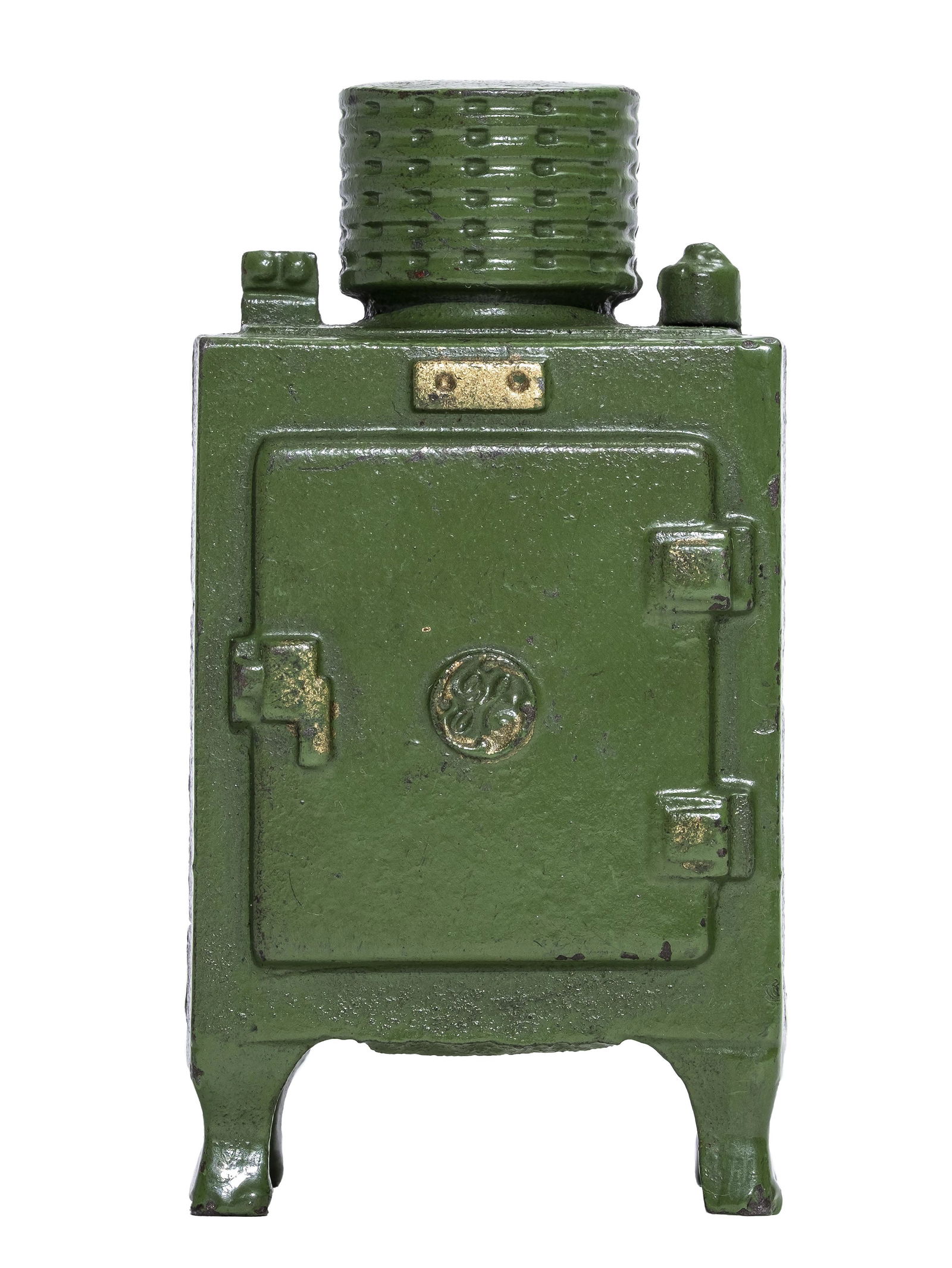 Small Green Refrigerator Iron Bank (1 of 4)