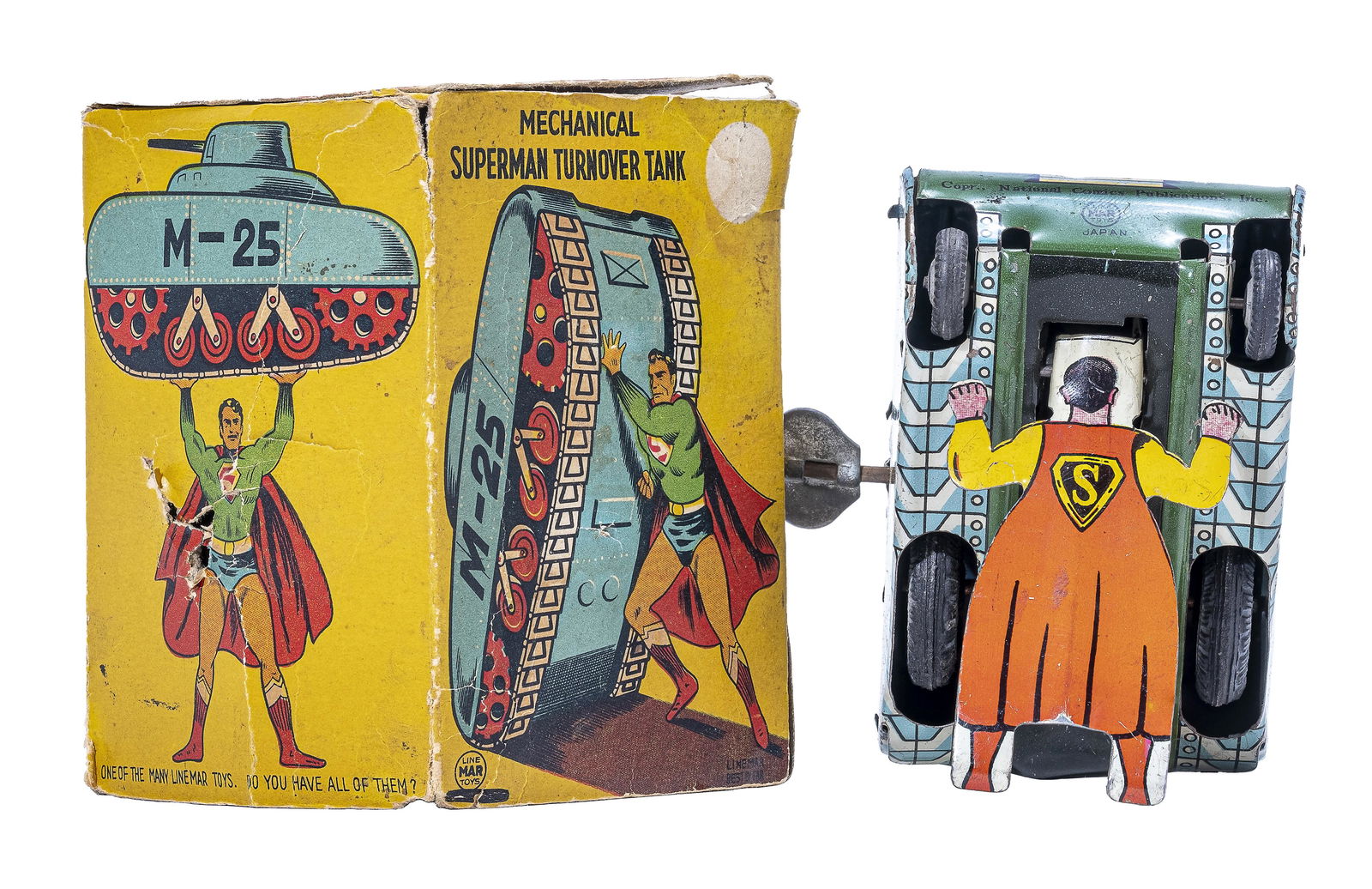 Superman Turnover Tank Tin Toy (1 of 7)