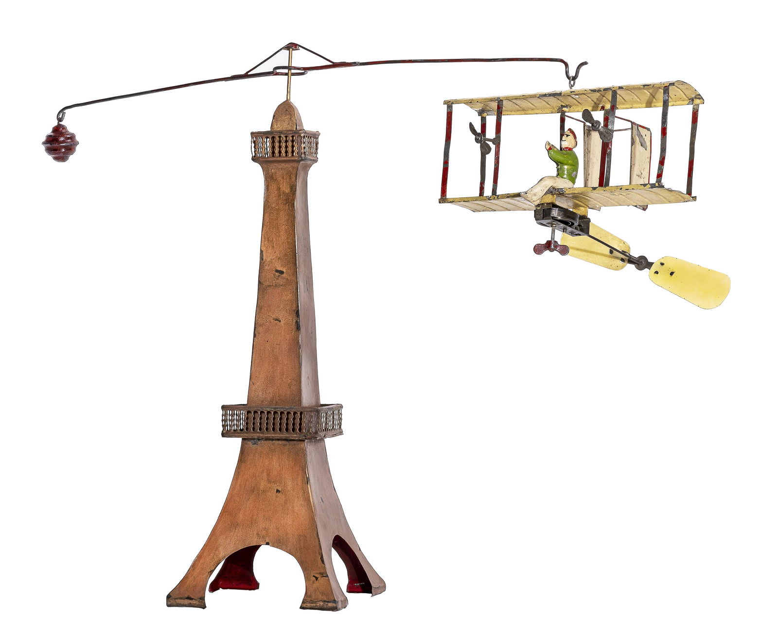 Early Bi-Plance Circling the Eiffel Tower Windup Toy (1 of 4)