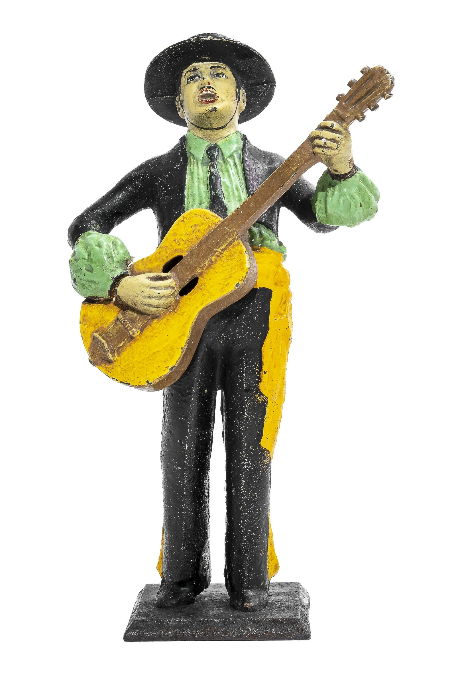 Spanish Guitarist Doorstop: American - 1925 - 11 1/4" T.