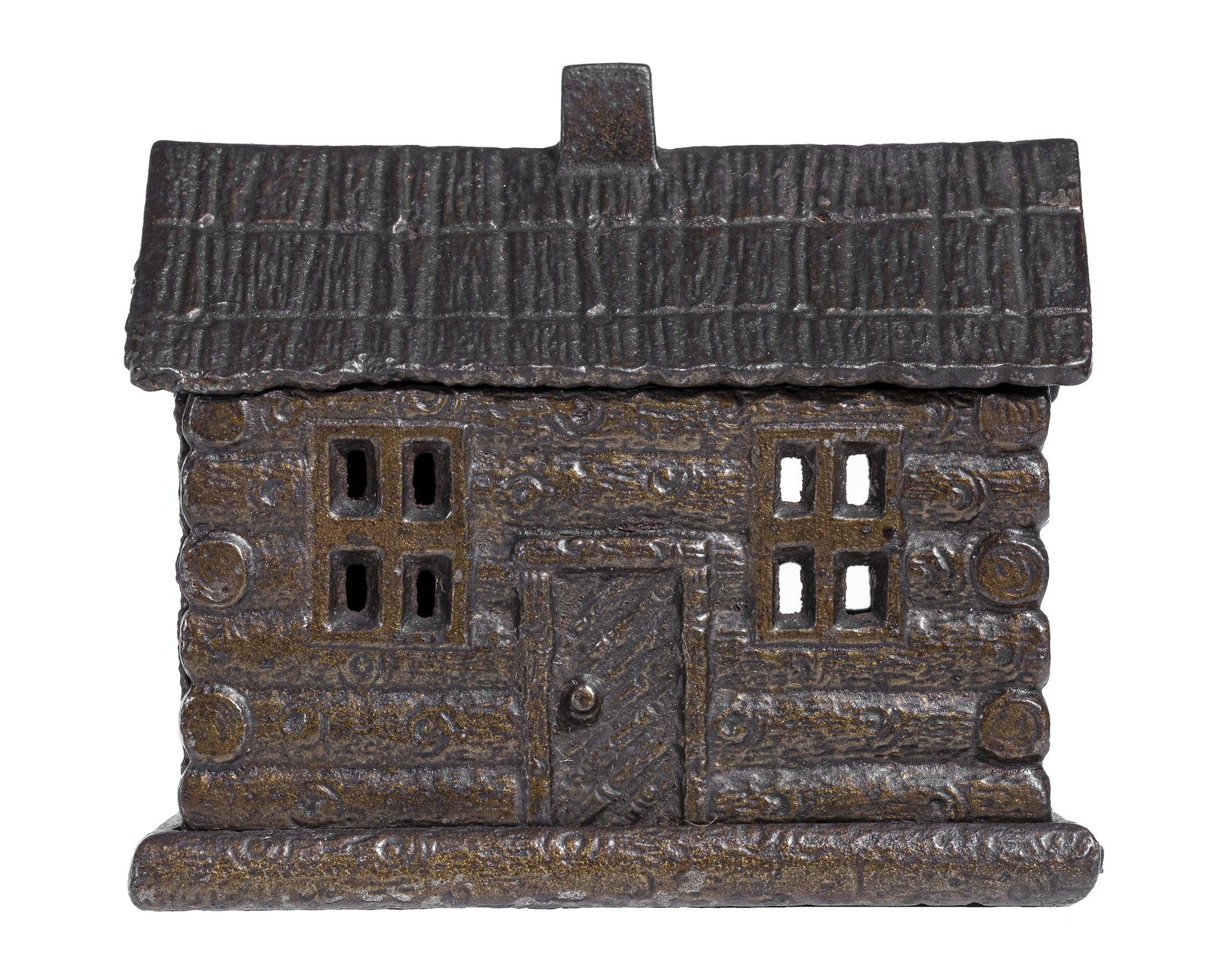 Cabin with Shake Roof Iron Bank (1 of 4)