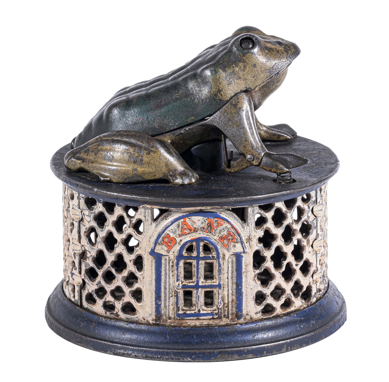 Frog on Lattice Iron Bank (1 of 5)