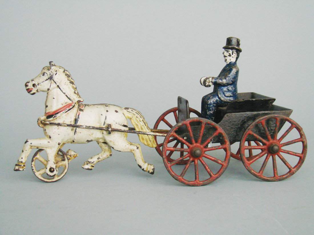 Wilkins Doctor Cart – White Horse: Wilkins Doctor Cart – White Horse -Wilkins Hardware Company Keene, New Hampshire – Circa 1890 A classic toy of the Victorian era. The toy is 10 ½" long. Material: Cast Iron