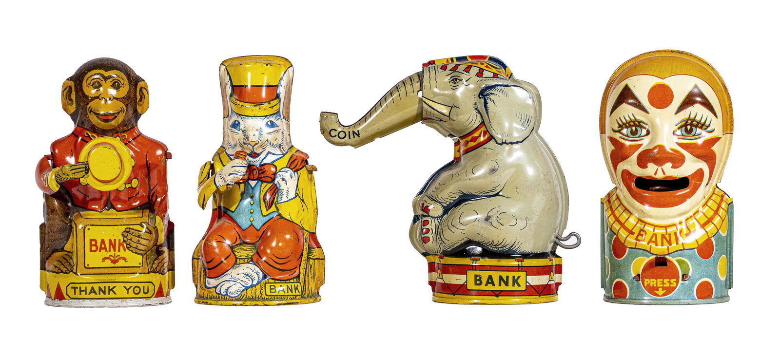 Four Chein Tin Mechanical Banks (1 of 2)