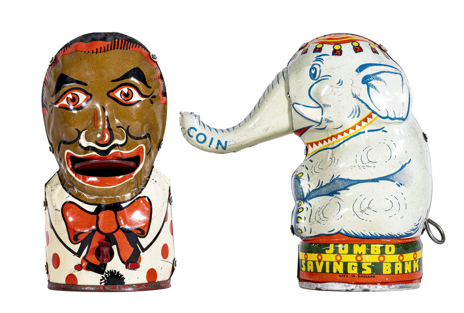 Two English Tin Mechanical Banks (1 of 2)