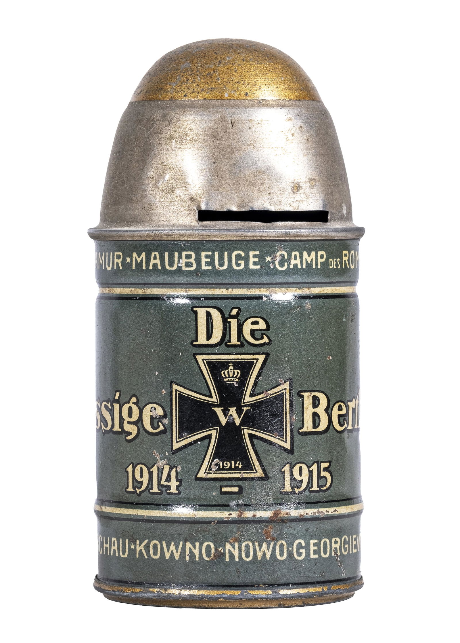 WWII Era Tin Bomb Bank (1 of 2)