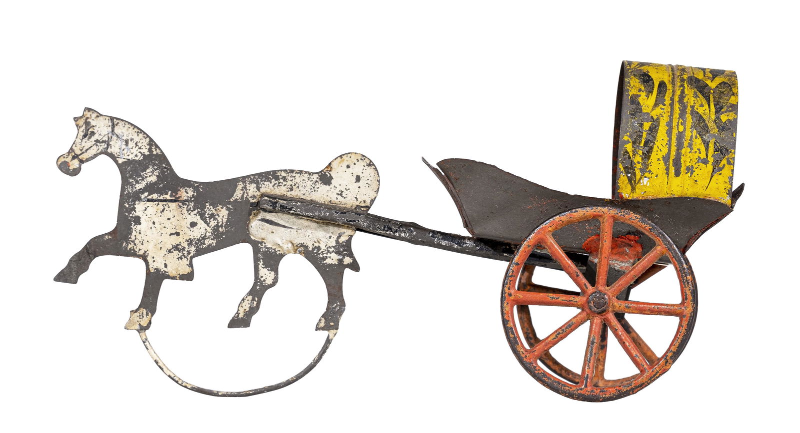 Early Painted Covered Gig Tin Toy (1 of 2)