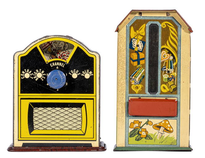 Two Tin Mechanical Banks