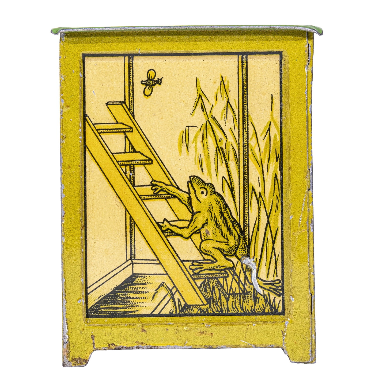 Frog Climbing Ladder Still Bank: German - 1930 - 2 7/8" Tall.