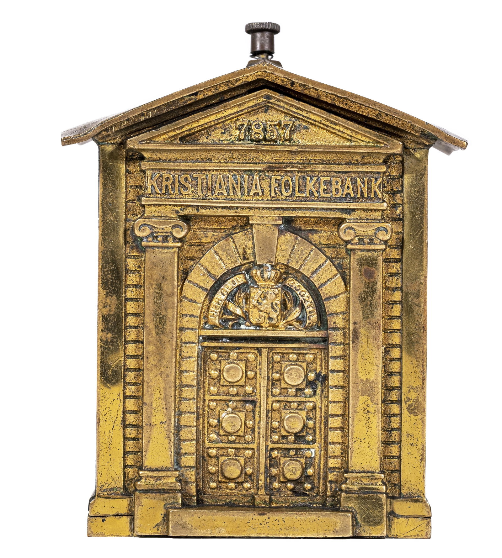 Kristiania Folke Bank: Denmark - 1910 - 4 1/2" Tall.