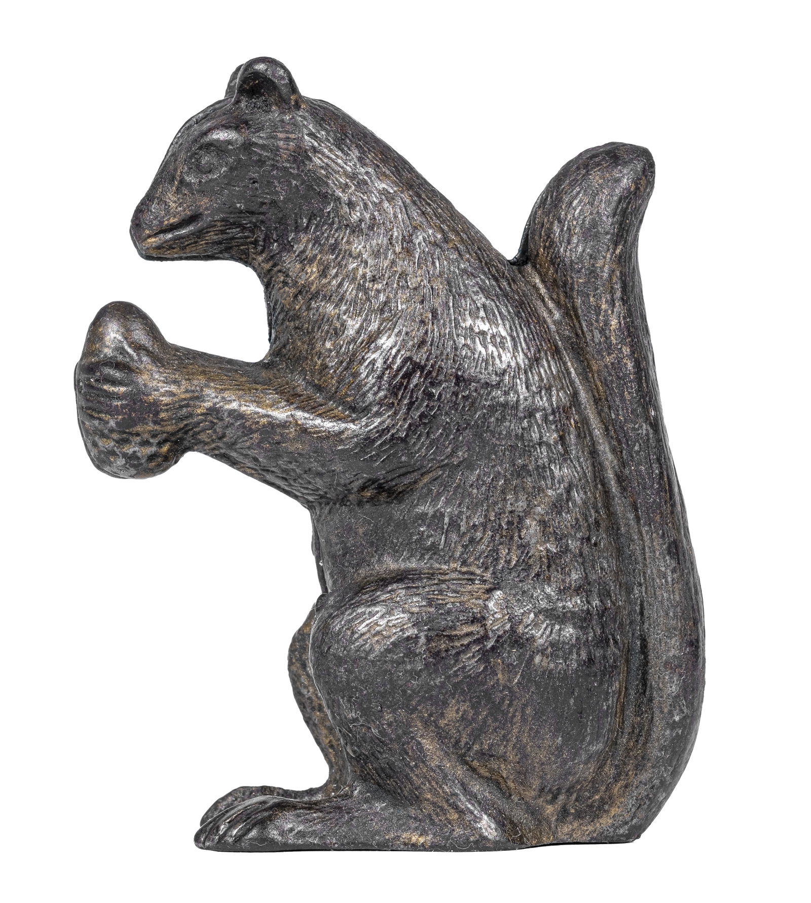 Squirrel with Nut Iron Bank: Ober Mfg. Co. Chagrin Falls, Oh. - 1905 - 4 1/8" Tall.