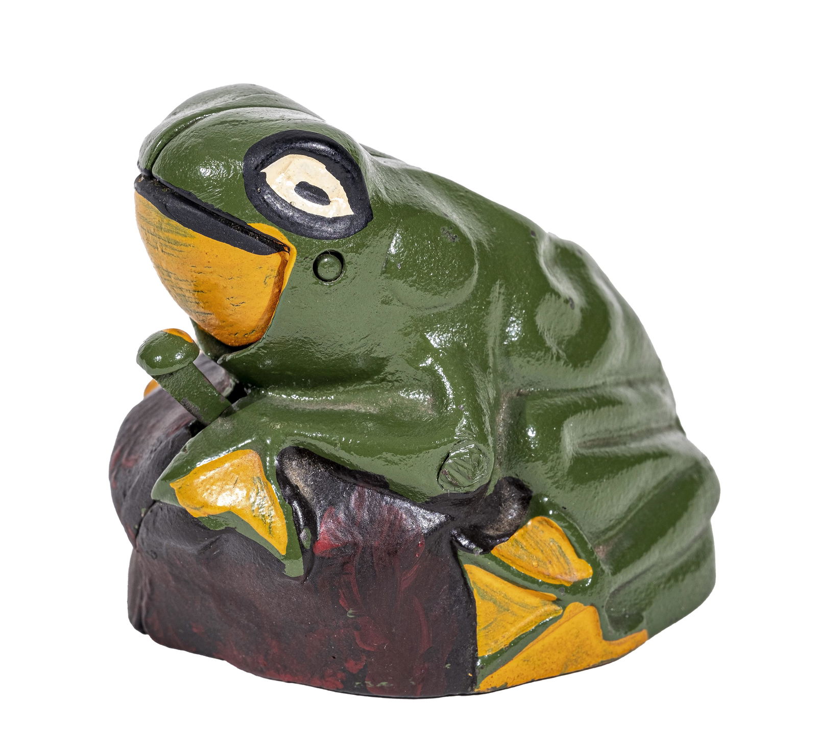 Frog on Rock Iron Mechanical Bank (1 of 3)