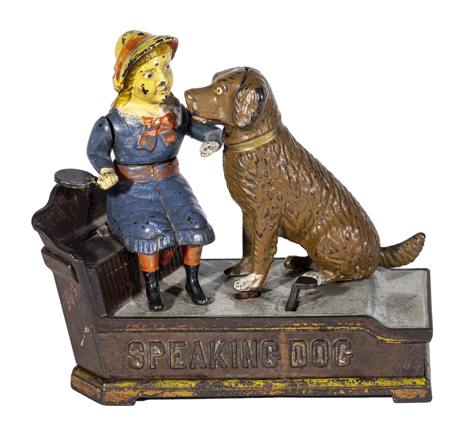 Speaking Dog - Blue Dress - Iron Mechanical Bank (1 of 4)