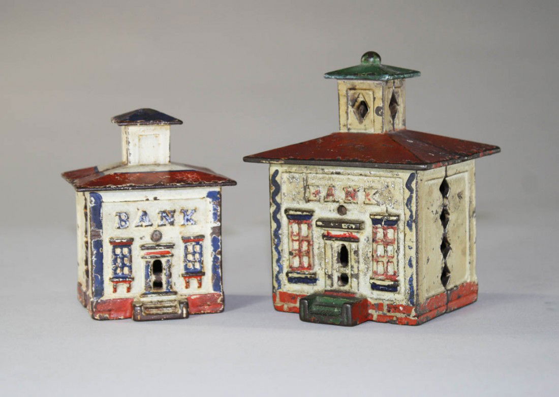 Lot: Small Cupola and Medium Cupola Still Banks: Stevens and Brown – Circa 1875