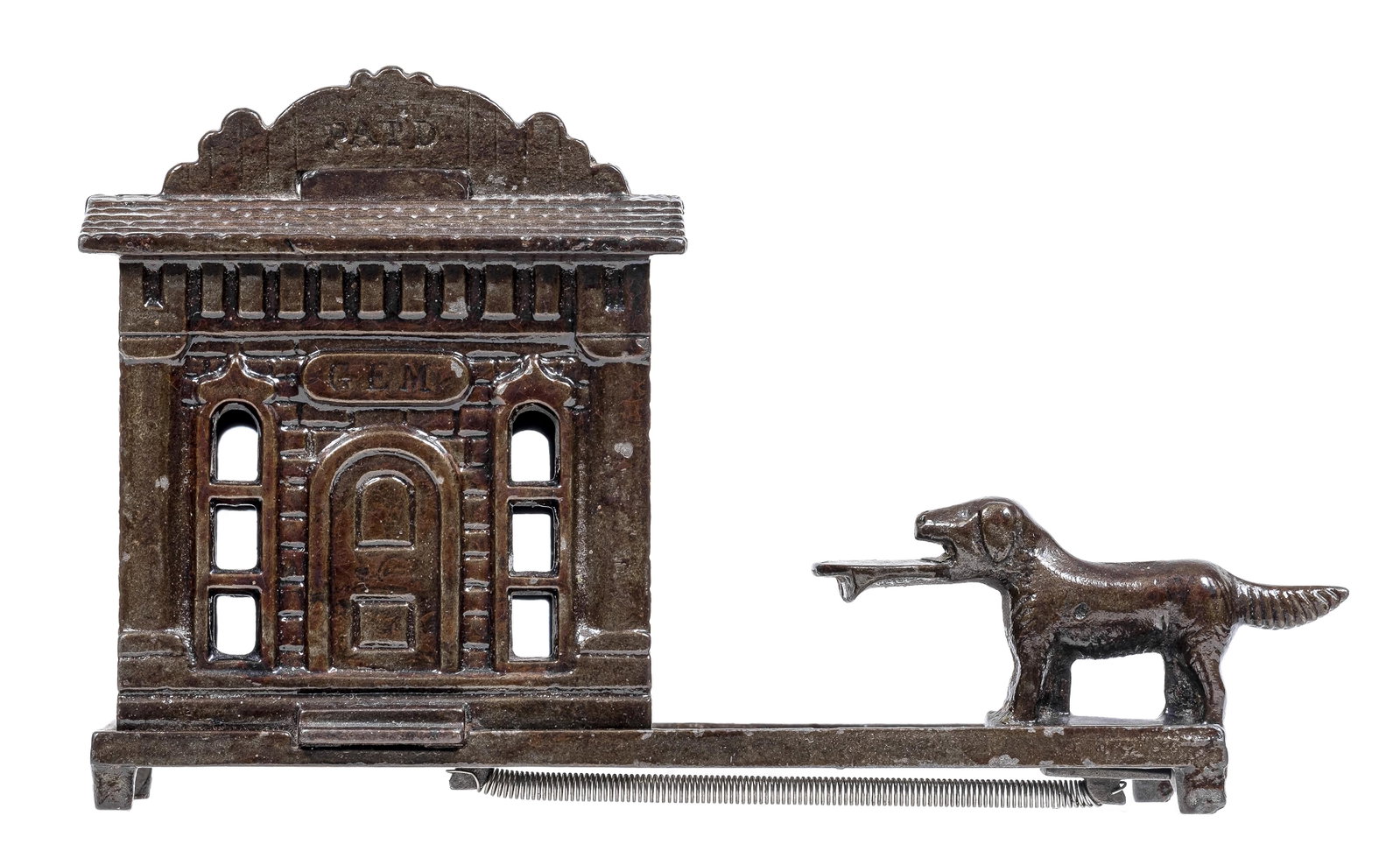 The Gem Iron Mechanical Bank: Made by the Judd Mfg. Company. Wallingford, Connecticut - Ca. 1878.