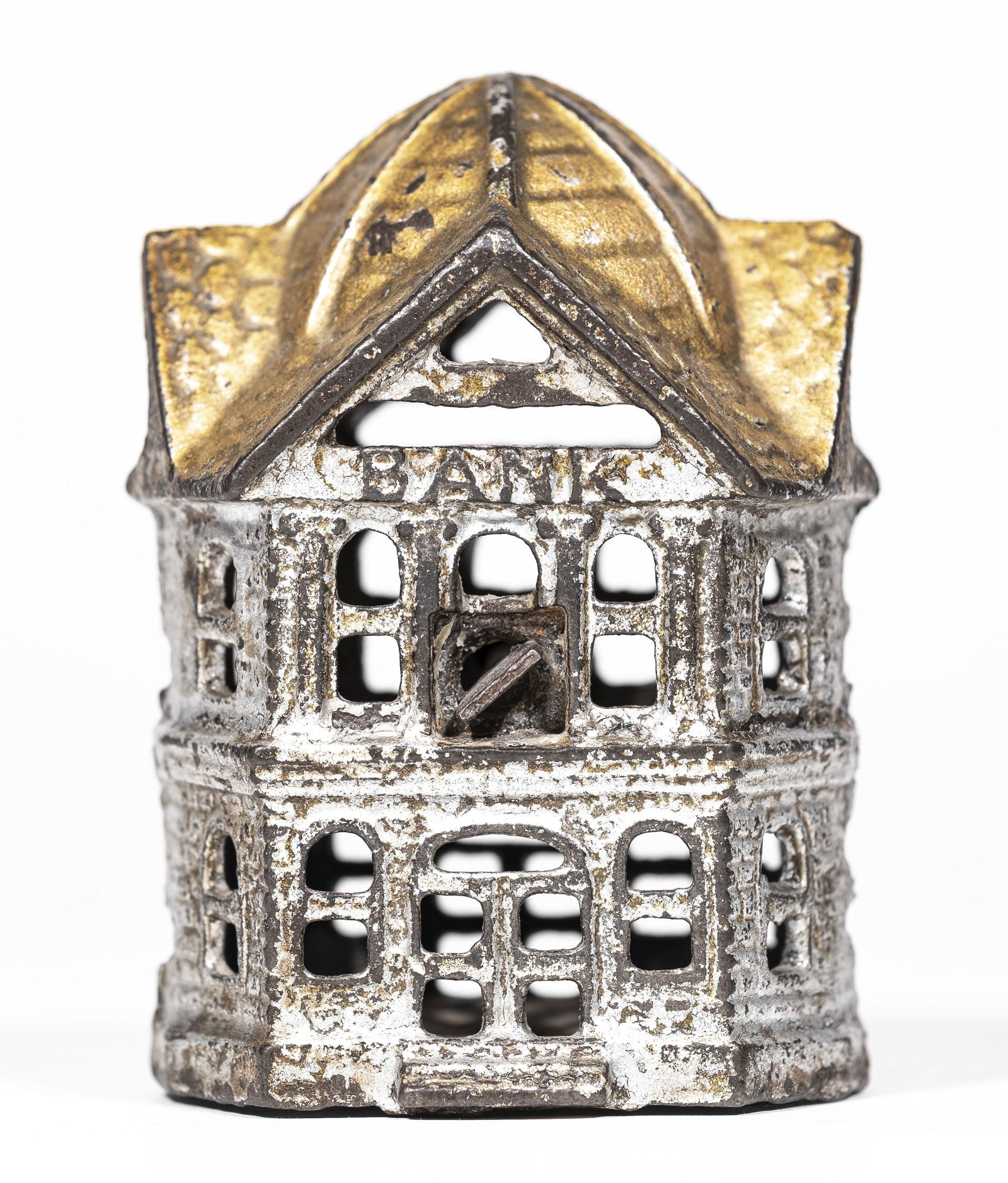 Six Sided Building Iron Bank (1 of 4)