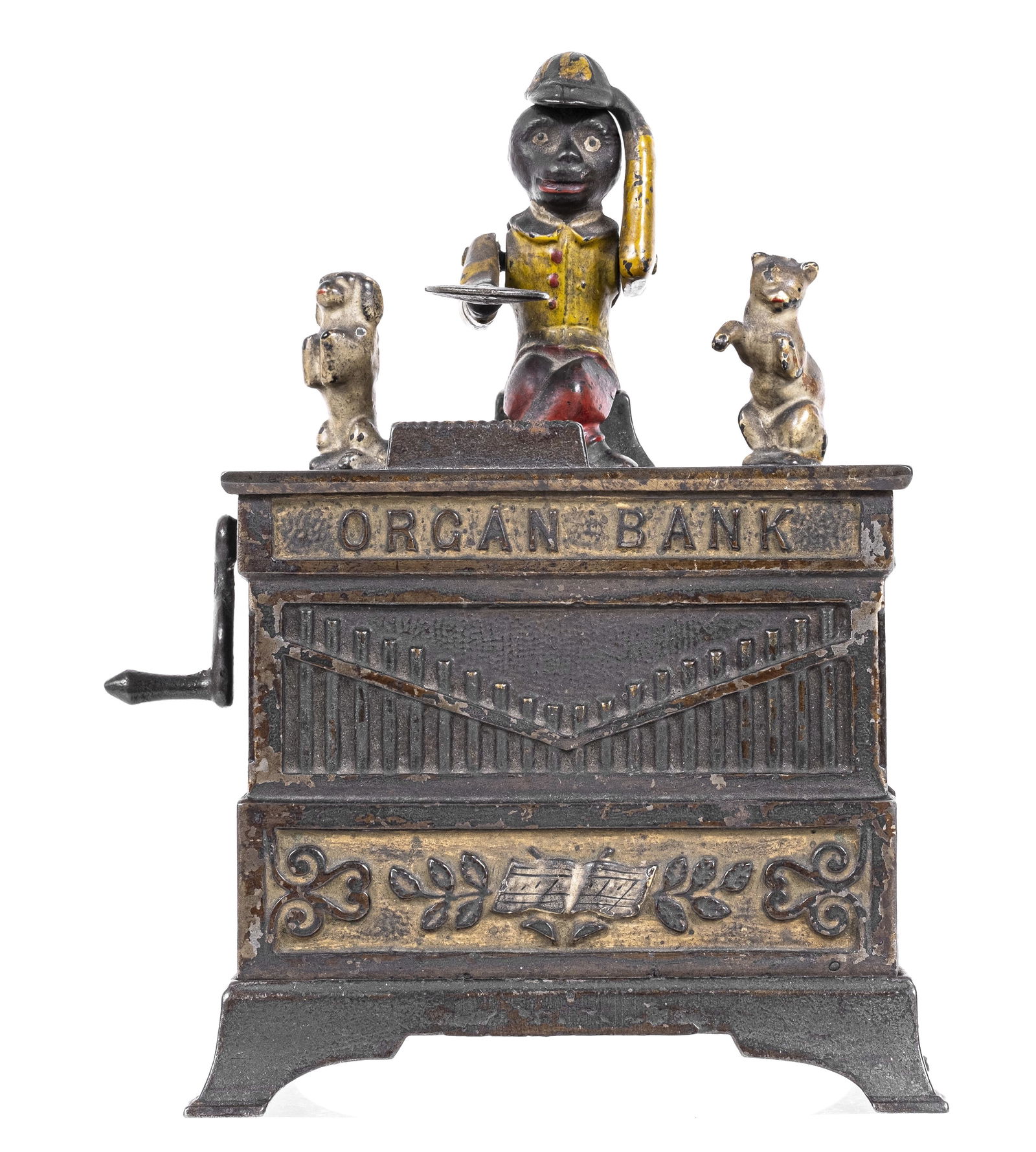 Organ Bank - Cat & Dog Iron Mechanical Bank (1 of 6)