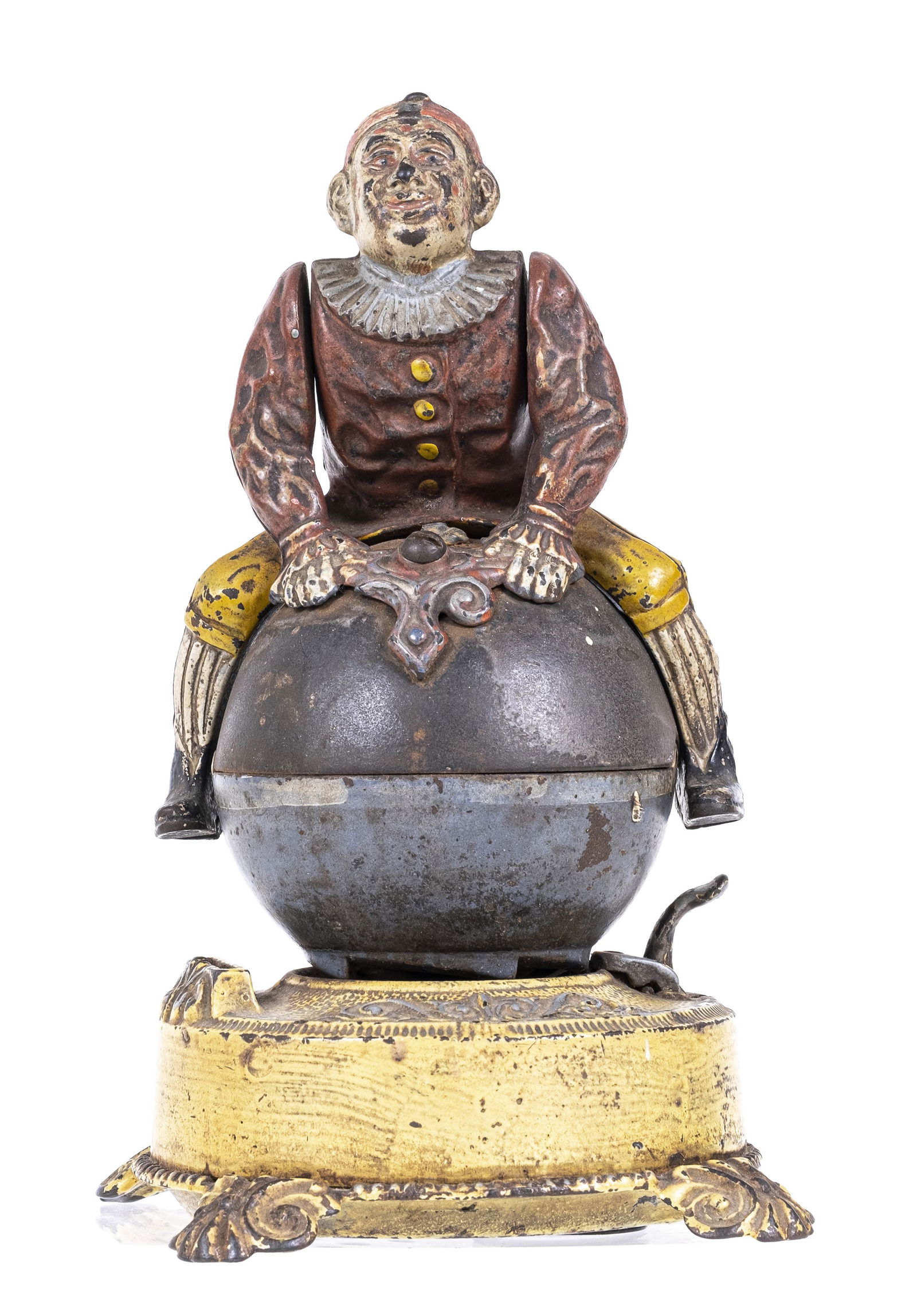 Clown on Globe Iron Mechanical Bank (1 of 5)