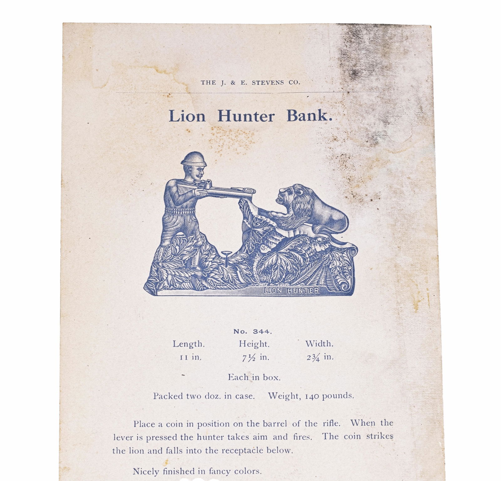 J. & E. Stevens Pamphlet Original Pages (1 of 1)