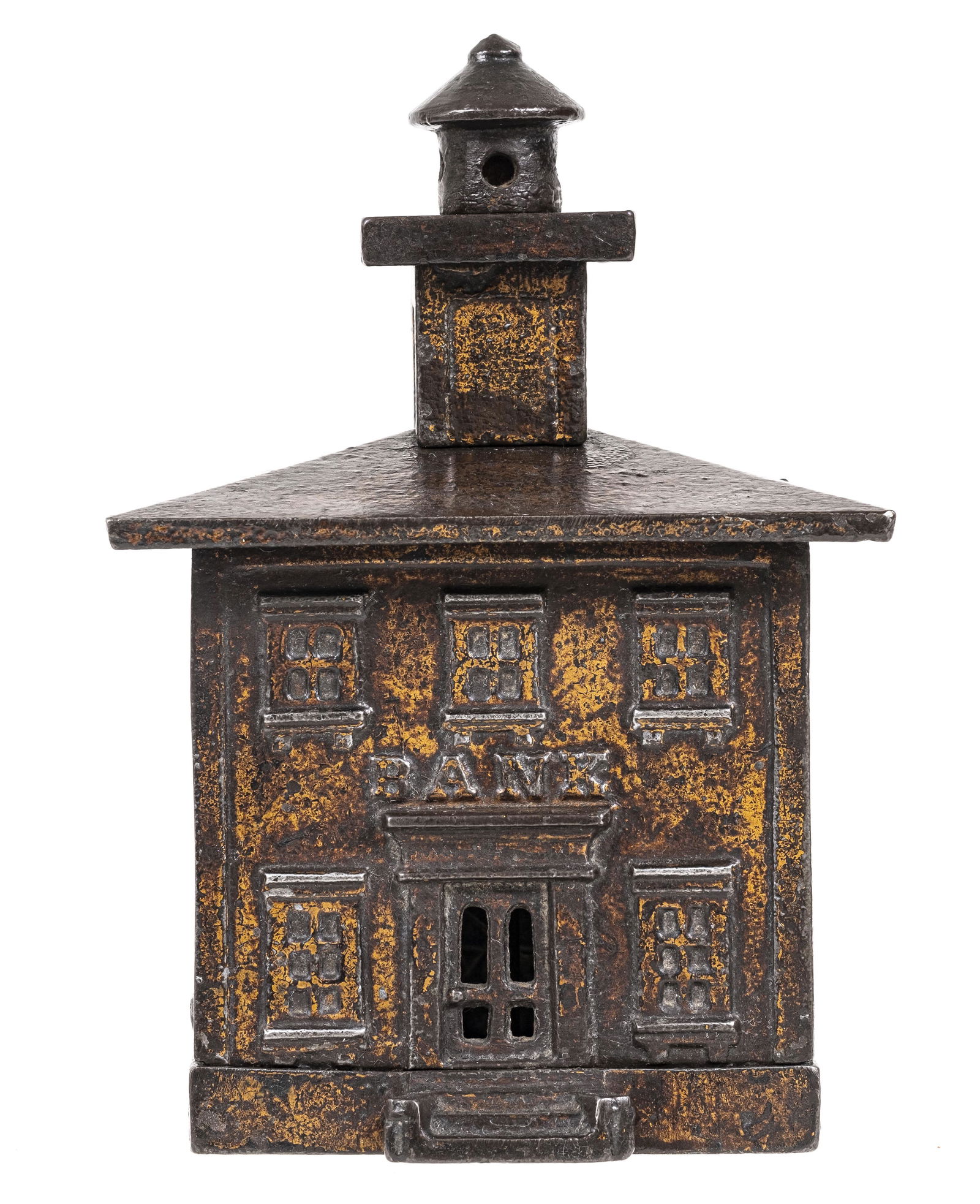 English Cupola Iron Bank: Made by Chamberlain & Hill. English - 1895 - 6 1/4" Tall.