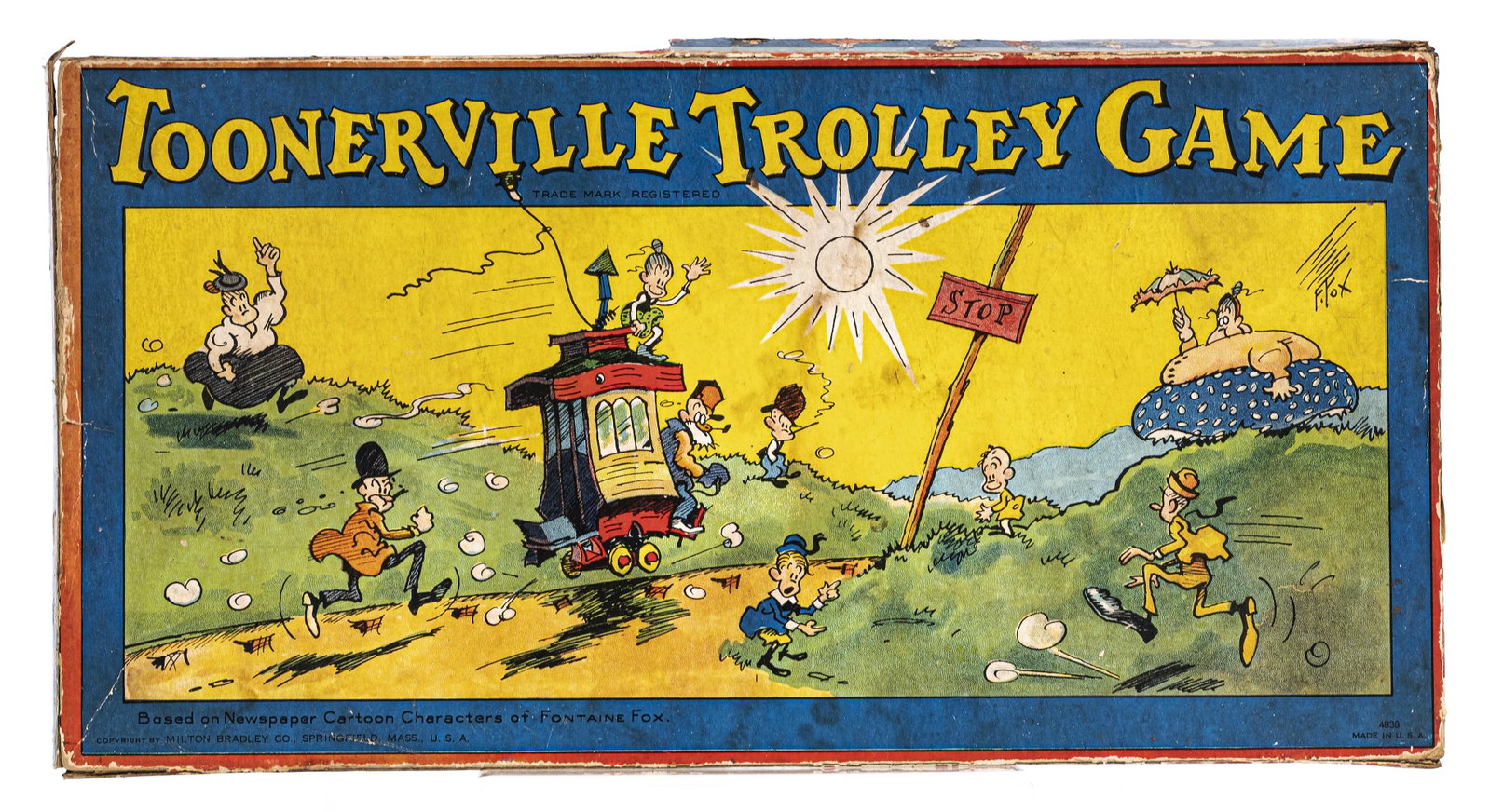 Toonerville Trolley Game: Milton Bradley. Massachusetts - 1930's - 17" x 9".