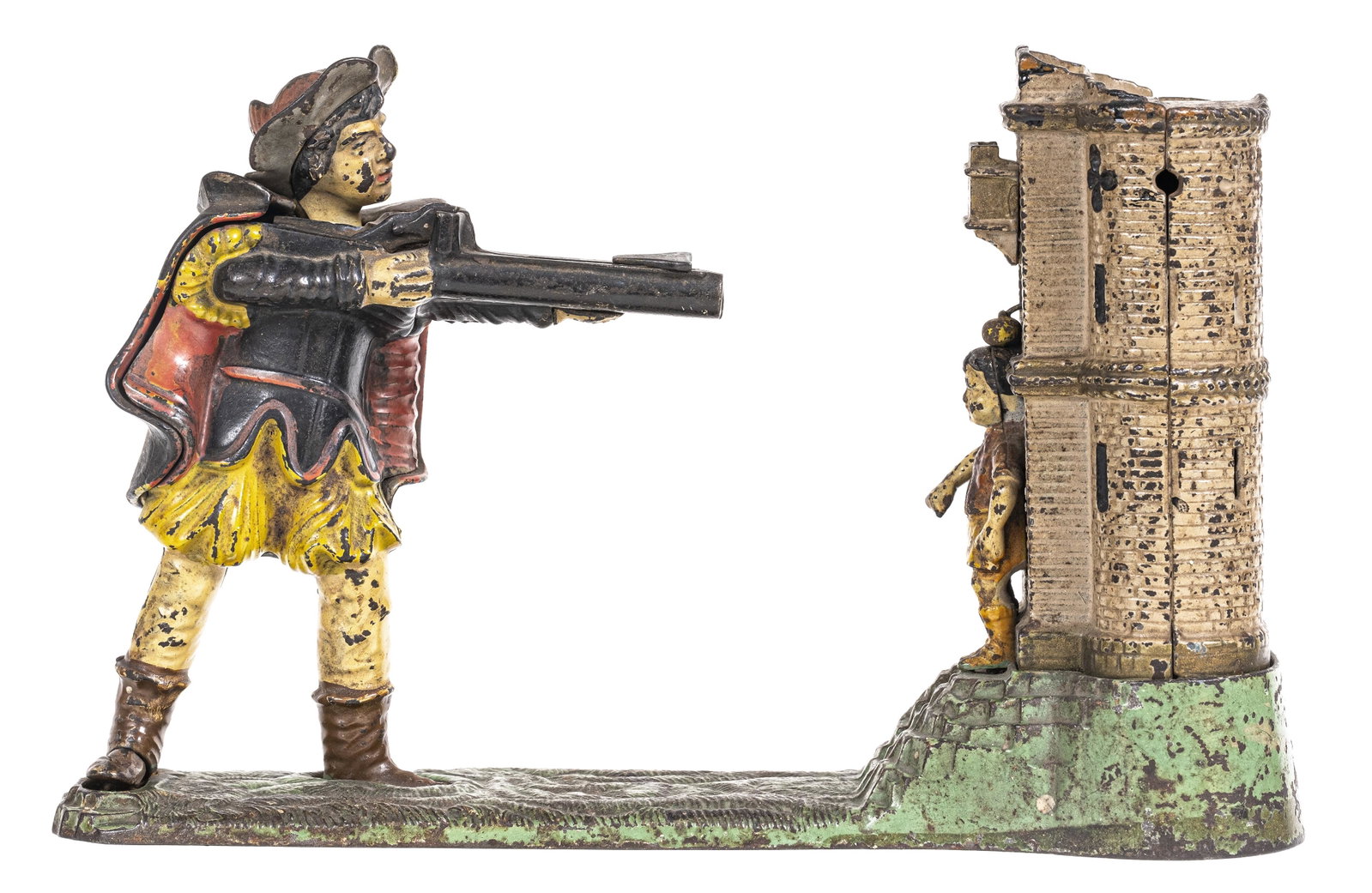 William Tell Iron Mechanical Bank: J. & E. Stevens Company. Cromwell, Connecticut - 1890's.