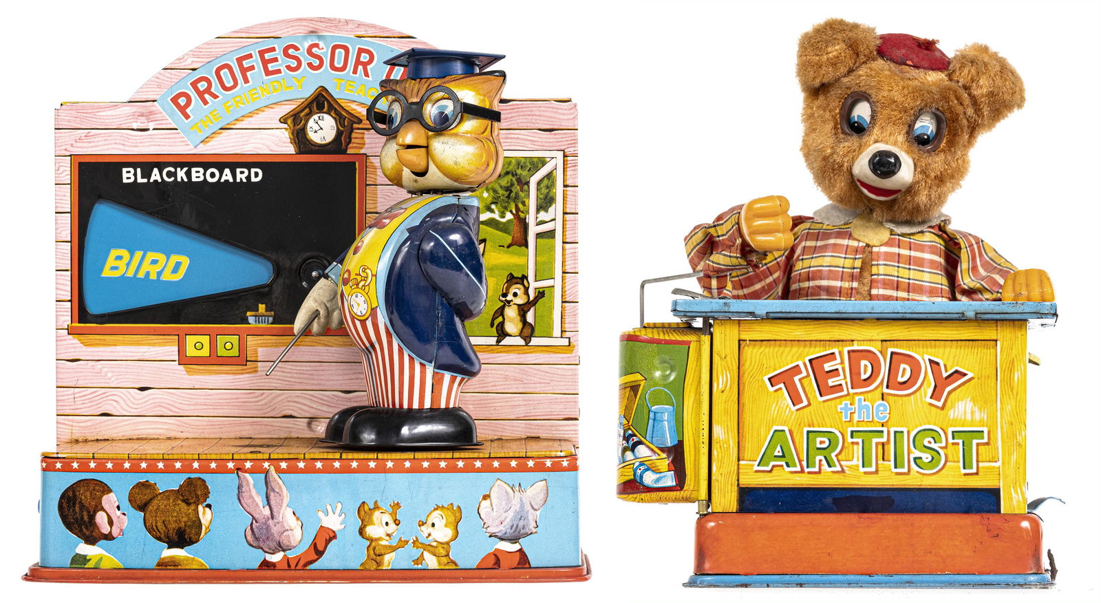 Professor Owl & Teddy the Artist Battery Op Toys (1 of 11)